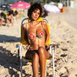 Sexy Printed Bikini 2025 Women Swimsuit Push Up Swimwear Female Bandeau Biquini Halter Bathing Suit Summer Bodysuit Beachwear