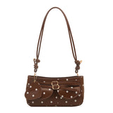 Pbong  Women Dot PU Underarm Pouch Korean Armpit Bag Multi-Pocket Cute Shoulder Bag Shopping Travel Lightweight Crossbody Bags