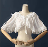 Pbong  Lolita Short Cape for JSK Dress Black White Chiffon Capes
