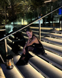 Sexy Halter-neck Black Party Dress New Fashion Lace Patchwork Sheer Women Long Dress Sleeveless Summer Maxi Dress Vestidos