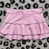 Pbong  Harajuku Punk Fashion American Mini Short Skirts Y2k Aesthetic New Fashion Lace Pleated Women Jupe Summer High Street Skirts
