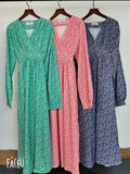New Print Summer Dress Evening Long Vintage Dress Party Oversize Long Sleeve Beach Women Dresses Robe Vestido Prom
