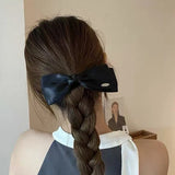Women's Hair Clip Sweet Style French Double Bow Spring Clip Sweet Hair Stereo Clip Kawaii Hair Accessories Bow Clip Hair Band