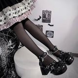 Spring Women Pumps Lolita Mary Jane Platform Chunky High Heel Ladies Sandals Female Sweet Bow-knot Round Toe Ankle Straps Shoes