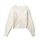 Pbong  New Autumn Winter Knitted Cropped Sweater Y2K Tops Women Long Sleeve Pullovers Sweater Legular Fashion Sweater Pull