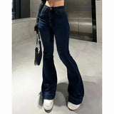 2025 Woman Vintage High Waist Flare Jeans Female Stretchy Bootcut Tight Denim Pants Women Bell Bottoms Casual Slim Fit Trousers
