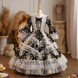 Children's Victorian Historical Dress 18th Century Rococo Party Princess Dresses for Girls
