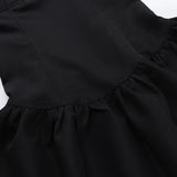Pbong  Fashion Sexy Backless Sling Dresses for Summer Women New Skinny High Waist Bow Embroidered A-line Mini Dress for Women