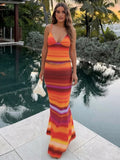 Print Sexy 2 Piece Sets Women Summer New V Neck Crop Tops And Maxi Skirt Female Elegant Club Party Slim Skirt Set