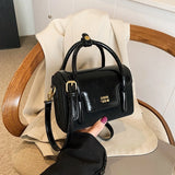 Fashion Mini Satchel Shoulder Bag with Vintage Top Handle Bag Detachable Crossbody Strap Casual Tote Bag Daily Handbag Purse