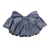 Pbong  High End Subcultural Slim Fashion Plested Mini Skirts American Summer Vintage Bow Design A-line Jupe Y2k Aesthetic Punk Skirt