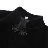 Pbong   Autumn Women's Short Jacket Black Single Breasted Stand Collar Long Sleeve Irregular Hem Female Coat Fashion Streetwear New
