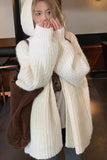 Chunky Knit Open Front Hooded Cardigan for Women Comfy Longline Sweater Hoodie Coat Female Casual Chic Autumn Winter Outfit