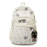 Women's Star Print Backpack Adjustable Strap Charm Decor Casual Daily School Bag Student Book Back Packs