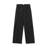 Pbong  Casual Men's Summer Thin Lyocell Ice Sensation Seershawn Wide Leg Loose Fit Straight Pants Comfortable Breathable Trousers