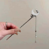 Fashion Moon Tassel Hair Stick For Women Classic Star Hair Stick Cheongsam Hanfu Headwear Hair Accessories