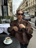 Double Breasted Long Sleeved Lapel Women's Woolen Coats Casual Solid Color Pocket Short Jacket Lady Commuting Autumn Streetwears