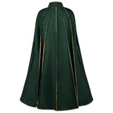 Medieval Women Delux Queen Velvet Gothic Cloak Green Vampire Pirate Halloween Carnival Wizard Witch Cosplay Costume Men Women