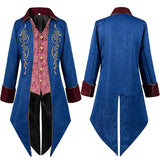 Men's Medieval Trench Coat Victorian Gothic Jacket Tuxedo Steampunk Tailcoat Carnival Party Costume Tuxedo Halloween Coats Adult