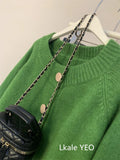 Spring Autumn 2025 Vintage Versatile Lazy Women Cardigan Sweater Coat  Loose Korean Version Female Knitted Sweater Jacket