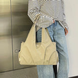 Pbong  Women Canvas Shoulder Tote Bag Handbags for Woman New in Japanese Korean Large University Student Shopper Bags Luxury Original