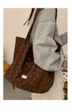 Pbong  College Style Canvas Bags for Women New Korean  Tote Casual Large Capacity Cloth Bag
