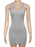 Comfort Simple Sexy Dress Women Summer Trend Solid Sheath Sleeveless Casual Midnight Clubwear Party Mini Bodycon