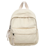 Pbong  100% Cotton Small Backpacks Women Solid Canvas Little Leisure Or Travel Bags Cute Cloth Child School Bags Shoulder Green Package