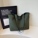 Japanese Canvas Women Shoulder Shopper Bag Female Student Book Tote Bags Large Blank Fashion Cotton Cloth Woman Handbags