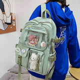 Pbong  Fashion Girls Backpack New Large Capacity Korean Style Women Backpacks Cute Student School Backpack Versatile Women's Bag