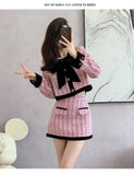 New Autumn/Winter Fashion Korean Edition Celebrity High End Small Fragrance Versatile Western Style Age Reducing Two Piece Set