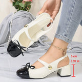 Pbong  Summer New Square Toe Comfortable Bow Casual Sandals Fashionable Hot Selling Sexy Party High-heeled Sandals for Women