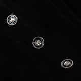 Black Velvet Square Neck Dress