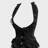 Pbong  New French Spice Women Low Collar Lace Edge Vest Y2k Aesthetic All Match Euramerican High Street Slim Waist Camisole Casual Tops