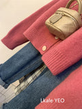 Spring Autumn 2025 Vintage Versatile Lazy Women Cardigan Sweater Coat  Loose Korean Version Female Knitted Sweater Jacket