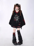 Gothic Y2k Sweater Women Harajuku Vintage Punk Long Sleeve Knitted Pullover Grunge Fashion Streetwear Oversize Sweaters