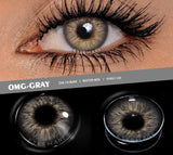 Colorcon 1 Pair Natural Contact Lenses Colored Contact Lenses with Degree Myopia Lenses Brown Eye Lenses Gray Lenses