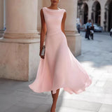 Pbong  Elegant Sleeveless Party Maxi Dress Women Summer Fashion Solid Color Backless Slim Long Dresses Casual