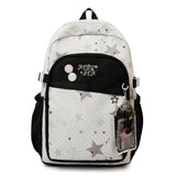Women's Star Print Backpack Adjustable Strap Charm Decor Casual Daily School Bag Student Book Back Packs