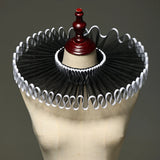 Pbong  Vintage Style Ruffled Collar Neck Ruff Medieval Victorian Style Clown Collar Cosplay