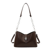 Pbong  Women PU Shoulder Bag Underarm Pouch Travel Shopping Top-Handle Bags Retro Daily Tote Handbag Vintage Crossbody Bags