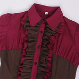 Medieval Lady's Court Style Halloween Costume with Waist Cinching Dress Shirt Collar Stage Performance Women's Retro Gown Female