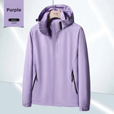 Pbong  Outdoor Thin Hooded Waterproof Jacket Men's Women's Windproof Mountain Climbing Suit Single Layer Rainproof Camping Hiking Down