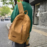 Pbong  Casual Backpack for Women Men Large Capacity Canvas Travel Backpacks Boys Girls School Backpack Lightweight Women's Bag