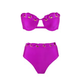 Push Up Bikini Set With Cover Up Sexy Swimwear Women Patchwork Swimsuit High Waist Biquini Female Bathingsuit Bodysuit Beachwear