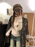 Half Lace Up Sweater for Women Long Sleeve Slim Fit Knitted Tops Pullovers Femal Lace-up Jumper Autumn Winter Y2K Outfit