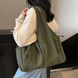 Pbong  Korean Canvas Women Shoulder Bag Big Female Student Tote Shopper Bag Large Fashion Cotton Cloth Girl Bookbag Woman Handbags