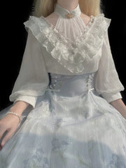 Summer Even Party Lace Formal Dresses French Vintage Elegant Lady Midi Dress Women Floral Lolita One Piece Dress Korean