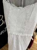 Lace Trim Sweet Slim Crop Top Women Summer Back Lace-up Cotton Sleeveless Camisole Vintage Preppy Style White Tank Tops Y2k New