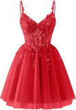 Pbong  Lace Applique Tulle Homecoming Dresses for Teens Sparkly 3D Flower Short Prom Dress Sequin Quinceanera DAMA Dress